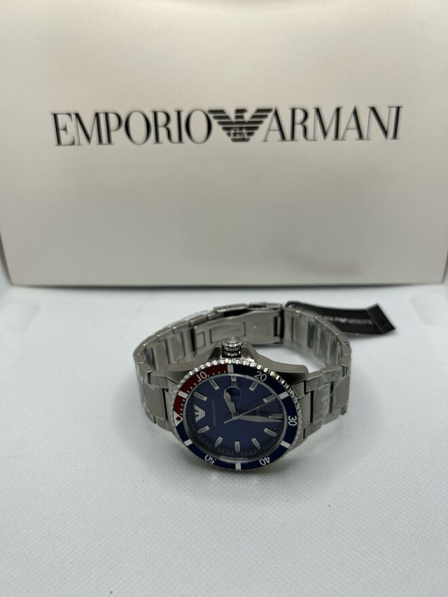 Reloj Emporio Armani Diver Azul y Plateado