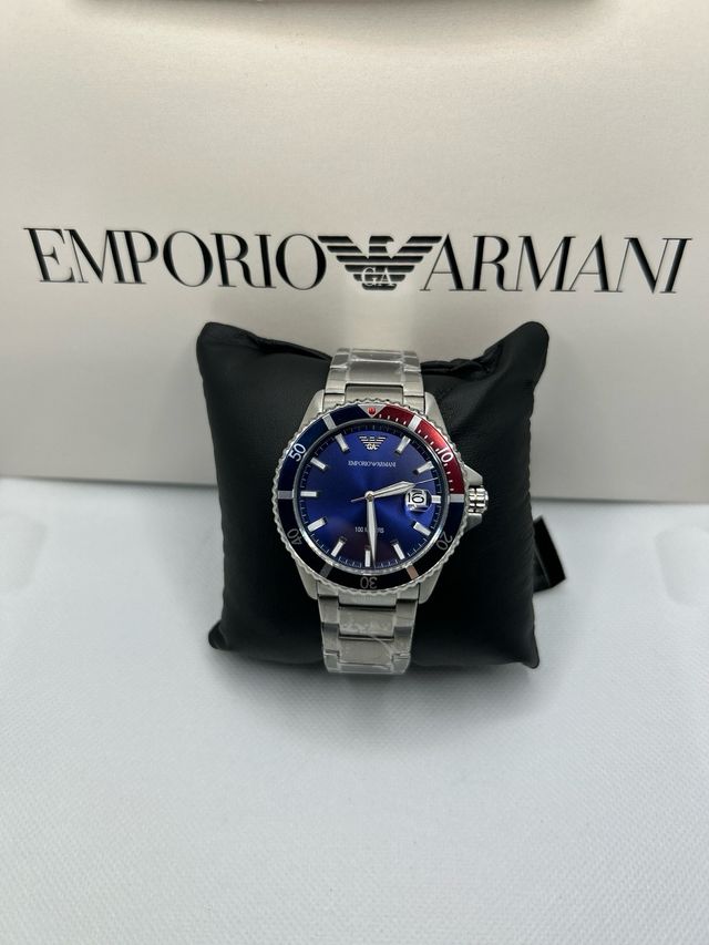 Reloj Emporio Armani Diver Azul y Plateado