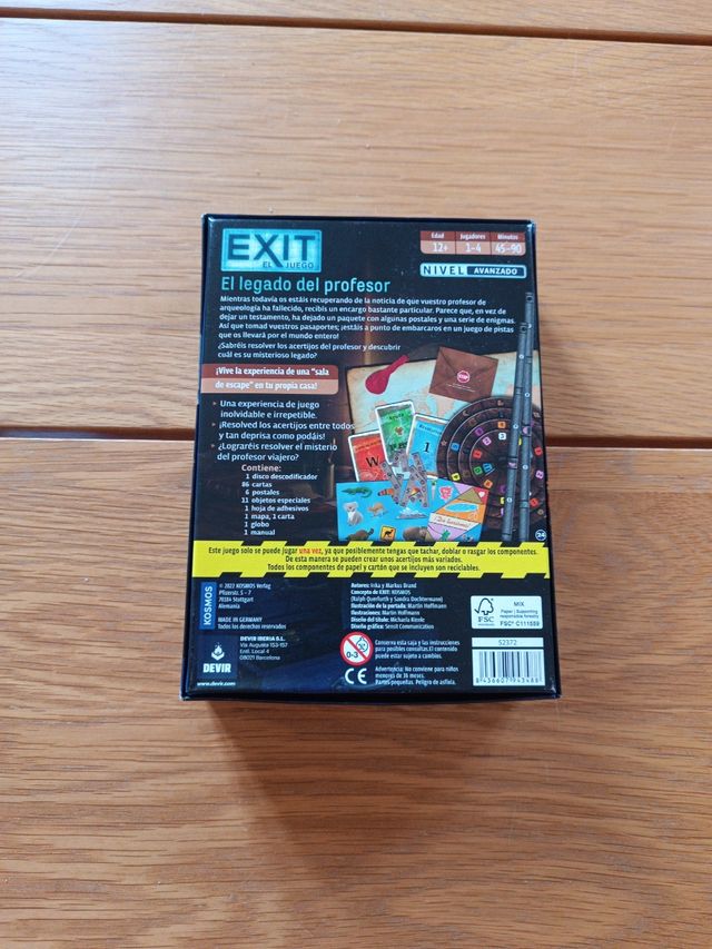 Juego EXIT El legado del profesor