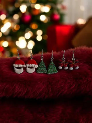 Pendientes Navidad Arcilla