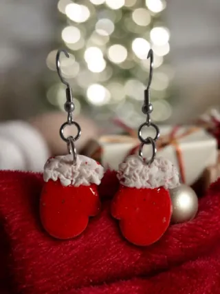 Pendientes Navidad Arcilla