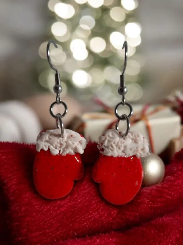 Pendientes Navidad Arcilla