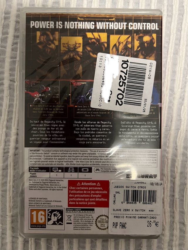 Slave Zero X precintado Nintendo Switch PAL ES