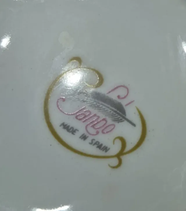 Jarrón y plato porcelana Janbo