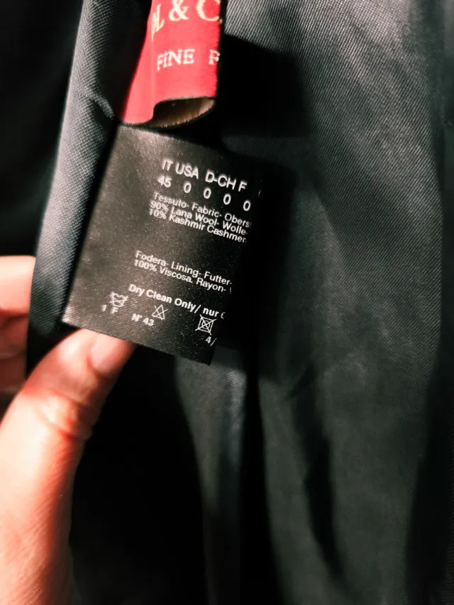 Cappotto donna lana e cashmere nero