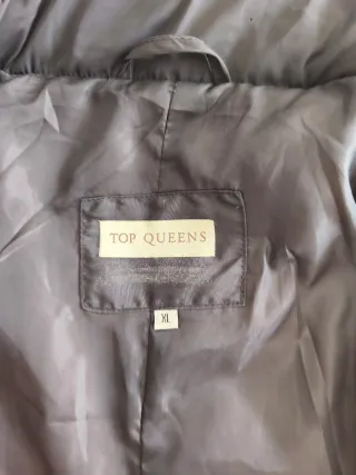 Plumífero gris sintético