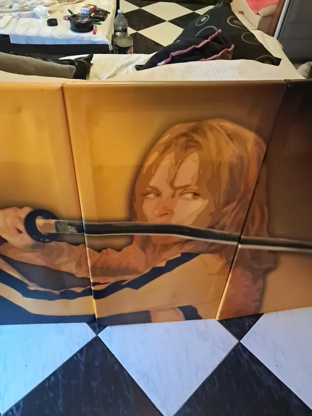 Triptico Kill Bill dipinto a mano