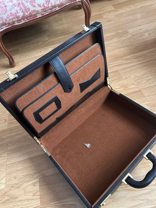 Maletín Dirección  Piel Negro Nuevo. Ideal regalo