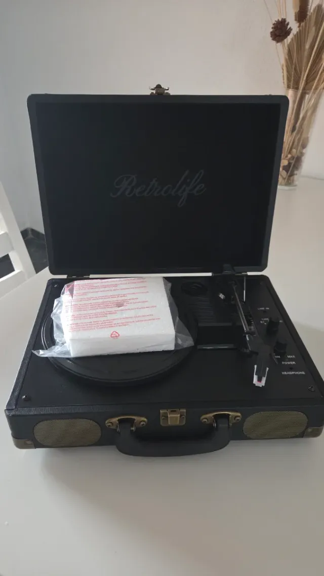 Tocadiscos Retrolife Negro