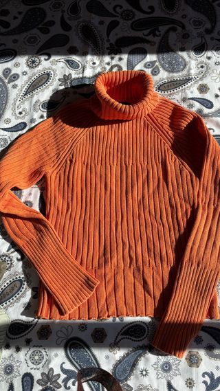 Jersey de cuello alto naranja
