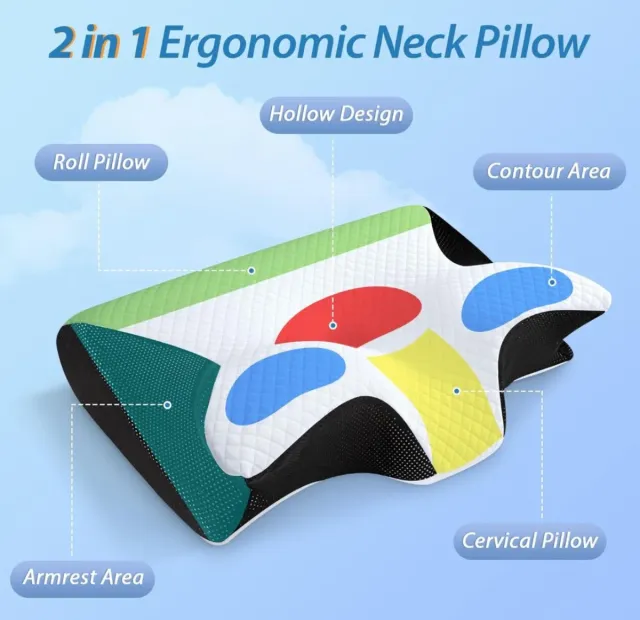 Almohada Cervical Memory Foam 60x40