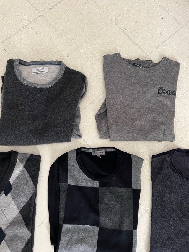 Lotto 8 maglie uomo Xcape grigio/multicolore L