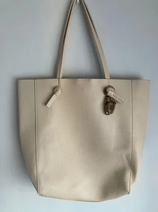 Bolso Tote Mango Beige