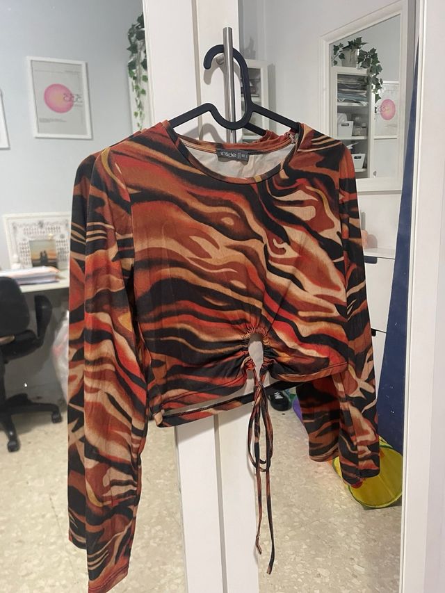 Top estampado animal print Inside talla S