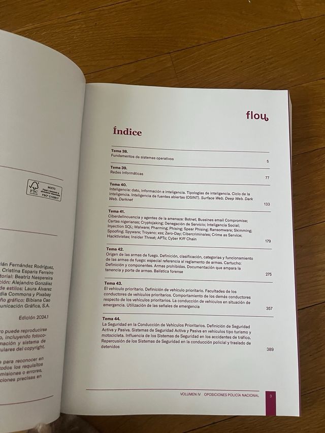 temario oposición Policía nacional