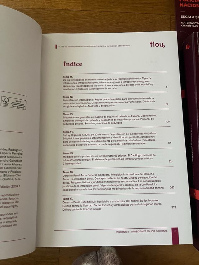 temario oposición Policía nacional