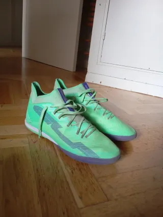 Zapatillas Fútbol Sala Adidas Verdes/Moradas