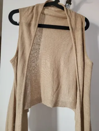 Chaleco de punto beige