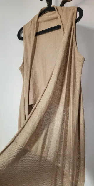 Chaleco de punto beige