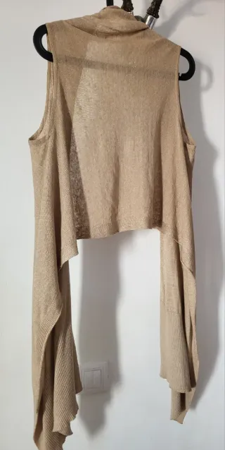 Chaleco de punto beige