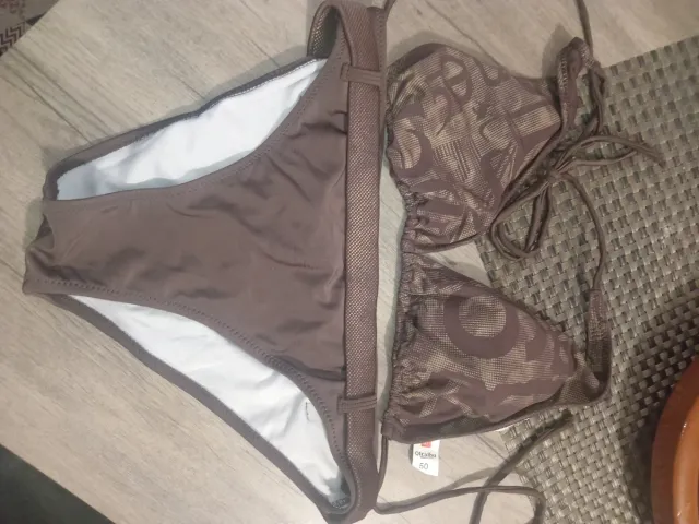 Costume da bagno marrone taglia l Mai indossato