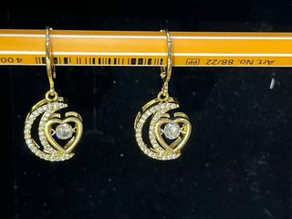 Pendientes Corazón y Media Luna Dorados