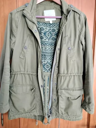 Parka verde militar mujer