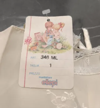 Camicetta neonato Ellepi seta beige 1 mese