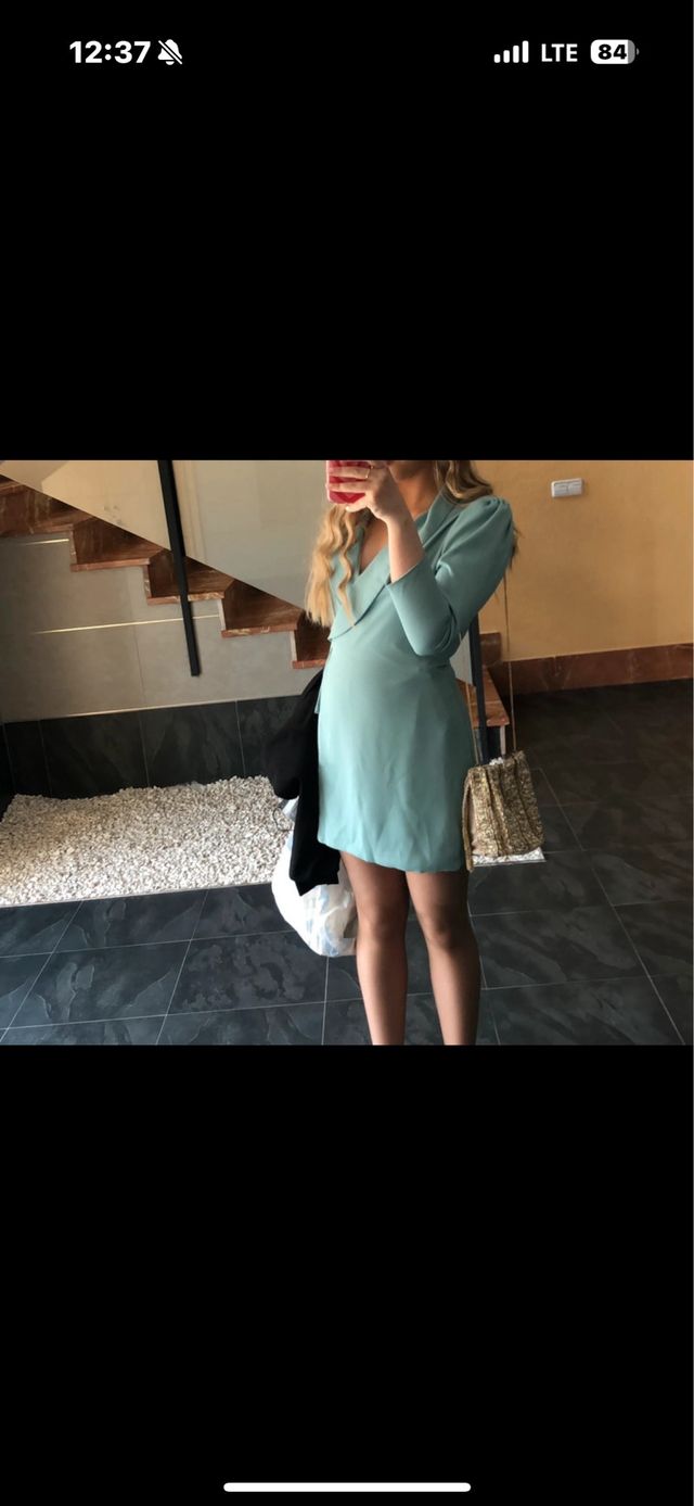 Vestido corto The Are turquesa