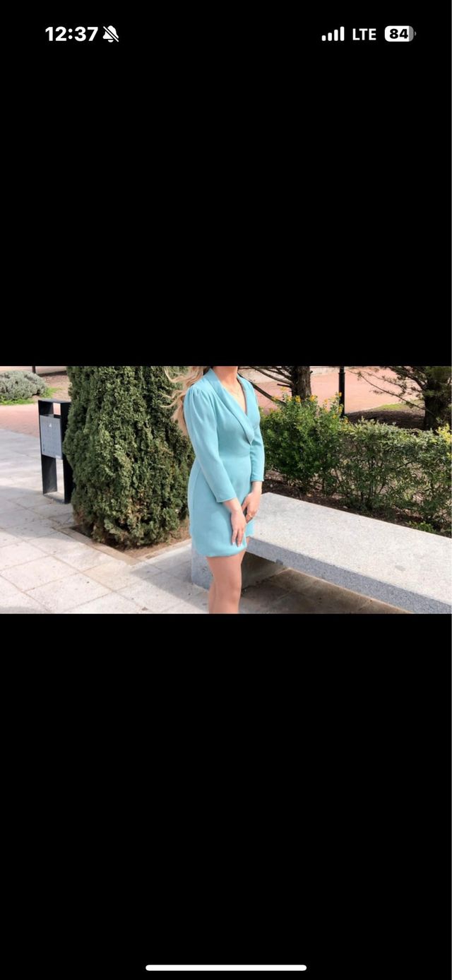 Vestido corto The Are turquesa