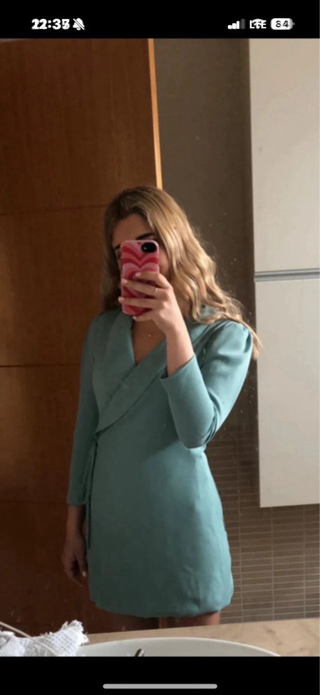 Vestido corto The Are turquesa