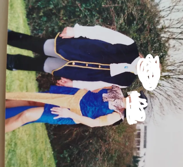 Disfraz Carnaval Azul y Dorado Talla Única