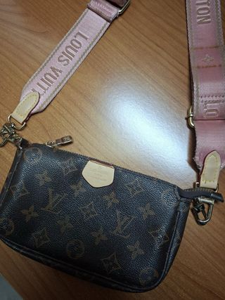 Borsa Louis Vuitton con tracolla rosa