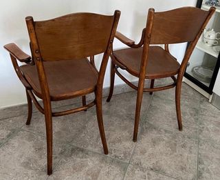 Antica Coppia di sedie Thonet con braccioli