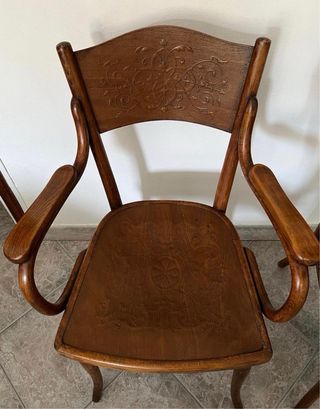 Antica Coppia di sedie Thonet con braccioli