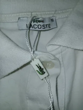 Conjunto Lacoste Polo Blanco y Pantalón Corto