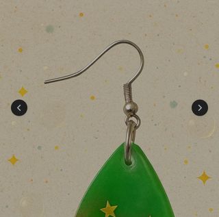 Pendiente resina Navidad estrellas