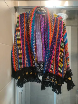 Chaqueta étnica multicolor talla L