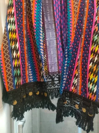 Chaqueta étnica multicolor talla L