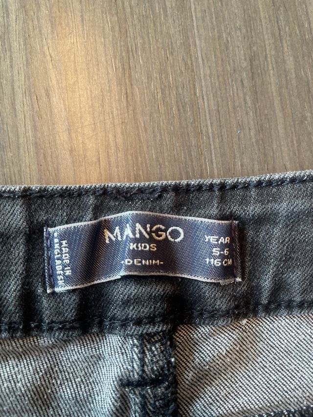 Pantalón corto vaquero negro Mango Kids 5-6 años