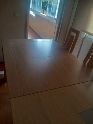 Mesa de comedor extensible madera,abierta237