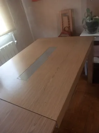 Mesa de comedor extensible madera,abierta237