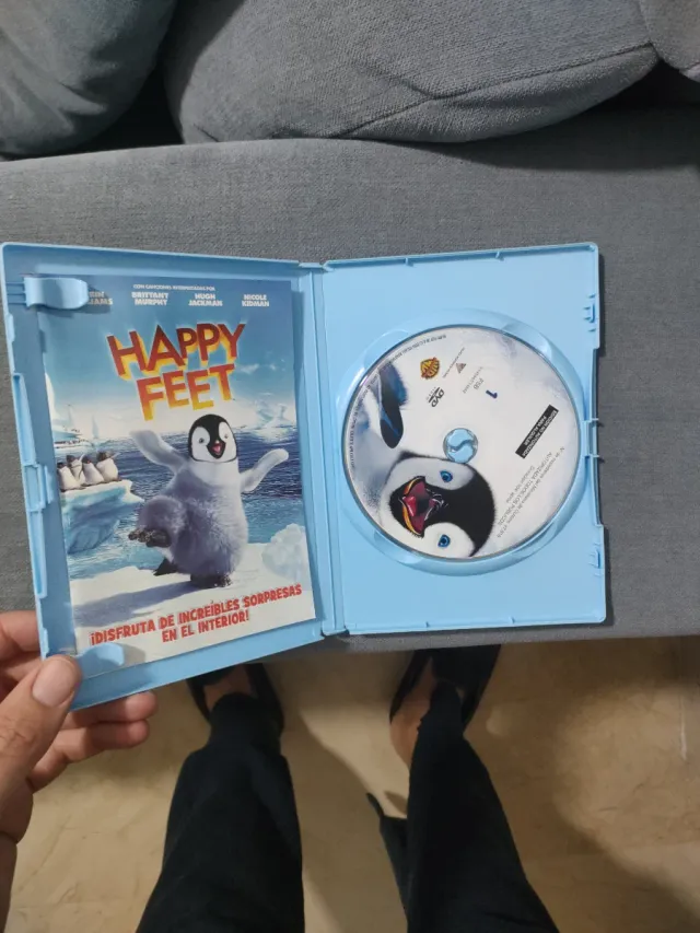 DVD del film animato per bambini Happy Feet