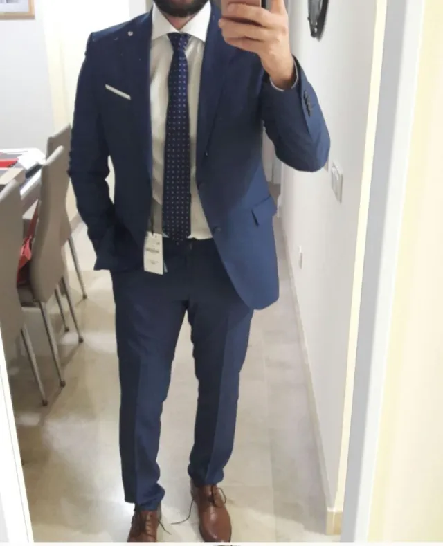 Chaqueta Zara Hombre Azul