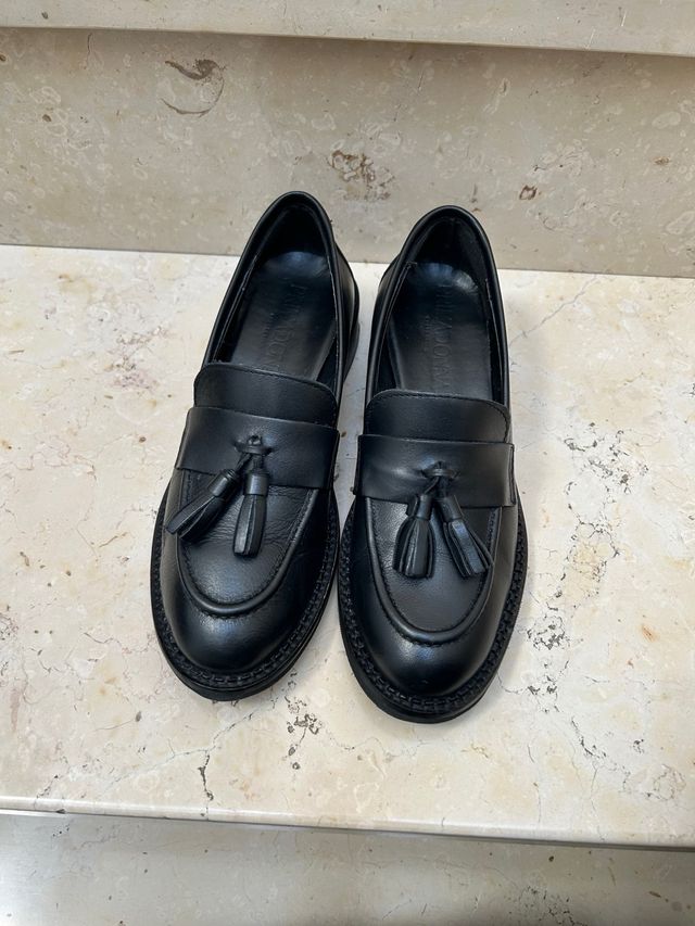 Mocassini in vera pelle neri