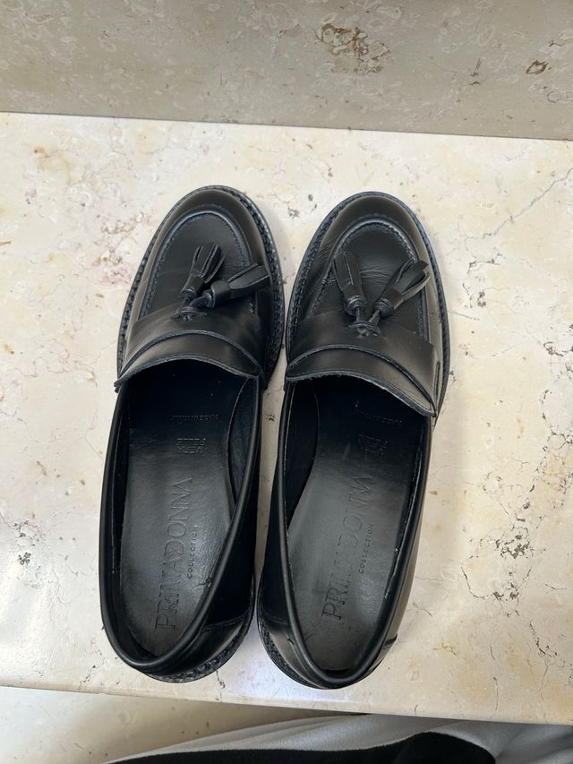 Mocassini in vera pelle neri