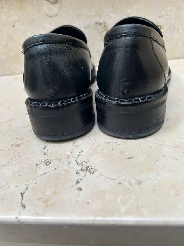 Mocassini in vera pelle neri