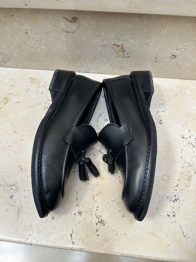 Mocassini in vera pelle neri