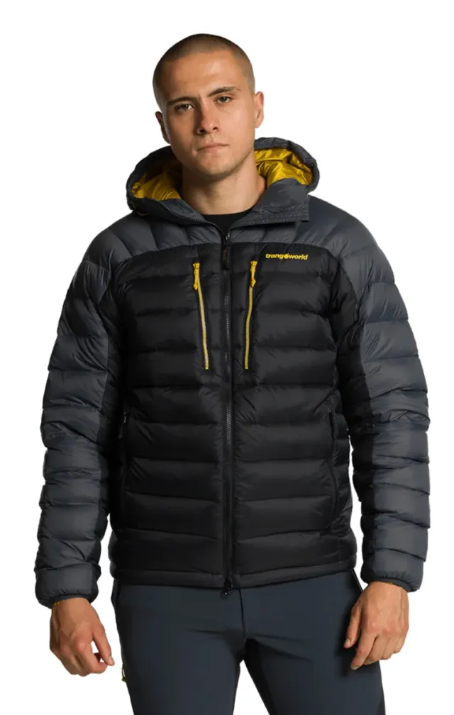 Chaqueta Trangoworld Plumas Hombre Negra/Gris