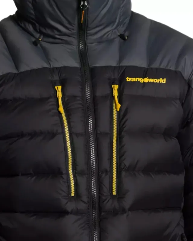 Chaqueta Trangoworld Plumas Hombre Negra/Gris